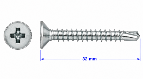 VIJAK DIN 7504 P 3,5x32